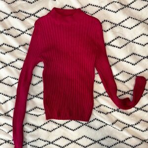 Bershka hot pink long sleeve top